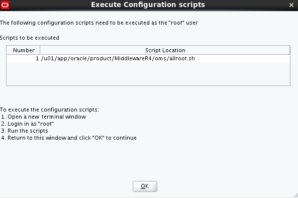 Execute Configuration scripts